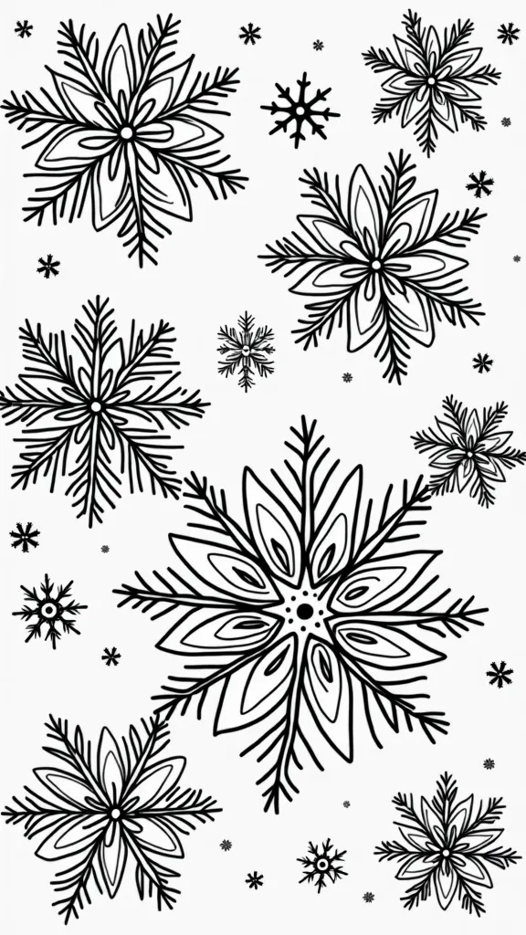 snowflake printable coloring pages